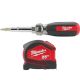 Milwaukee 13-in-1 Multi-Tip Cushion Grip Screwdriver with 25 ft. Compact Auto Lock Tape Measure 48-22-2880-48-22-6825