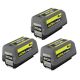 RYOBI 40-Volt Lithium-Ion 6.0 Ah High Capacity Battery (3-Pack) OP4060-3B