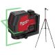 Milwaukee 100 ft. REDLITHIUM Lithium-Ion USB Green Rechargeable Cross Line Laser Level with Charger and Adjustable Tripod 3521-21-48-35-1411