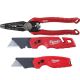 Milwaukee 9 in. 7-in-1 Combination Wire Strippers Pliers with FASTBACK Folding Utility Knife Set 48-22-3078-48-22-1503