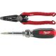 Milwaukee 9 in. 7-in-1 Combination Wire Stripper Cutting Pliers and 13-in-1 Multi-Bit Cushion Grip Screwdriver 48-22-3078-48-22-2880
