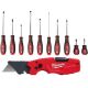Milwaukee Screwdriver Set with FASTBACK 6-in-1 Folding Utility Knife and General Purpose Blade (11-Piece) 48-22-2710-48-22-1505