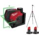 Milwaukee M12 12-Volt Lithium-Ion Cordless Green 125 ft. Cross Line and Plumb Points Laser Level Kit with 3 Batteries and Tripod 3622-21-48-11-2412-48-35-1411