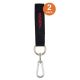 Husky 36 in. Heavy-Duty Hanging Carabiner Strap Zinc-Plated Steel with Quick-Release Hook and Loop Fastening in Black (2-Pack) HD00140-TH2PK