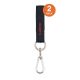 Husky 24 in. Heavy-Duty Hanging Carabiner Strap Zinc-Plated Steel with Quick-Release Hook and Loop Fastening in Black (2-Pack) HD00139-TH2PK