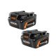 RIDGID 18V Lithium-Ion Max Output 4.0 Ah Battery with Extra 18V 4.0 Ah MAX Output Battery AC840040-AC840040