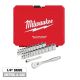 Milwaukee 1/4 in. Drive SAE/Metric Ratchet and Socket Mechanics Tool Set (25-Piece) 48-22-9044