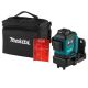Makita 12V max CXT Lithium-Ion Cordless Self-Leveling 360-Degree 3-Plane Red Laser Level (Tool Only) SK700D