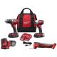 Milwaukee M18 18V Lithium-Ion Cordless Drill Driver/Impact Driver/Reciprocating Saw Combo Kit (3-Tool) W/ Random Orbit Sander 2691-22-2626-20-2648-20