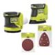 RYOBI ONE+ 18V Cordless 2-Tool Combo Kit w/ Random Orbit Sander and Corner Cat Finish Sander (Tools Only) w/ Sandpaper PCL406B-PCL416B-A21C901-A21701