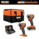 RIDGID 18V Subcompact Brushless Cordless 2-Tool Combo Impact Wrench Kit with 2.0 Ah Battery and Charger R96213SBN