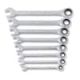 GEARWRENCH 90-Tooth Metric Ratcheting Combination Wrench Set with Tray (8-Piece) 86694-06