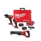 Milwaukee M18 FUEL 18-V Lithium-Ion Brushless Cordless Hammer Drill and Impact Driver Combo Kit (2-Tool) with Reciprocating Saw 3697-22-2621-20