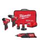 Milwaukee M12 FUEL 12-Volt Lithium-Ion Brushless Cordless Hammer Drill and Impact Driver Combo Kit (2-Tool) with Rotary Tool 3497-22-2460-20