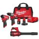 Milwaukee M12 FUEL 12-Volt Lithium-Ion Brushless Cordless Hammer Drill and Impact Driver Combo Kit with Compact Spot Blower 3497-22-0852-20