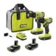 RYOBI ONE+ 18V Cordless 2-Tool Combo Kit with (2) 1.5 Ah Batteries, and Charger w/ (2) 2.0 Ah HIGH PERFORMANCE Batteries PCL1200K2-PBP2003