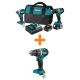 Makita 18V LXT Lithium-Ion Brushless Cordless 2-Piece Combo Kit 5.0 Ah with bonus 18V LXT 1/2 in. Brushless Hammer Driver-Drill XT269T-XPH12Z