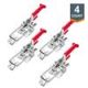 ‎POWERTEC Heavy Duty Adjustable Latch-Action U Bolt Self-lock Toggle Clamp, 2000 lbs Capacity, 40341 (4 PK) 20340-P2
