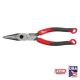 Milwaukee 8 in. Long Needle Nose Pliers with Fish Tape Puller and Comfort Grip MT555