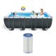 Intex Ultra 18 ft. XTR Rectangular Metal Frame Swimming Pool Set w/Pump Filter 26355EH + 29000E