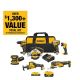 DEWALT 20-Volt MAX Lithium-Ion Cordless 7-Tool Combo Kit with 2.0 Ah Battery, 5.0 Ah Battery and Charger DCK700D1P1