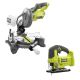 RYOBI ONE+ 18V Cordless 2-Tool Combo Kit with 7-1/4 in. Compound Miter Saw and Jig Saw (Tools Only) P553-PCL525B