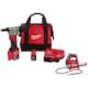 Milwaukee M12 12-Volt Lithium-Ion Cordless Rivet Tool Kit W/M12 Grease Gun 2550-22-2446-20