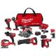 Milwaukee M18 FUEL 18-Volt Lithium-Ion Brushless Cordless Combo Kit (5-Tool) with Compact Router, Jig Saw and 18-Gauge Brad Nailer 3697-25-2723-20-2737-20-2746-20