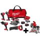 Milwaukee M18 FUEL 18-Volt Lithium-Ion Brushless Cordless Combo Kit (5-Tool) with 12 in. Dual Bevel Sliding Compound Miter Saw 3697-25-2739-20