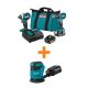 Makita 18V LXT Lithium-ion Brushless Cordless 2-Piece Combo Kit 3.0Ah with bonus 18V LXT Cordless 5 in. Random Orbit Sander XT281S-XOB01Z