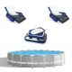 Intex Prism Frame 20 ft. x 52 in. Above Ground Pool, Lounger Float (2-Pack) & Cooler 26755EH + 2 x 58868EP + 58821EP