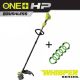RYOBI ONE+ HP 18V Brushless Whisper Series Cordless Battery String Trimmer w/ Extra 5-Pack Pre-Cut Spiral Line (Tool Only) P20019BTL-AC0580PCL