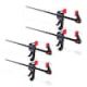 POWERTEC 24 in. and 36 in. Bar Clamps, Trigger Clamps for Woodworking, 1-Handed Ratchet Quick Grip Clamps Sets (4-Pack) 71788