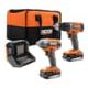RIDGID 18V Cordless 2-Tool Combo Kit with Drill/Driver, Impact Driver, (2) 2.0 Ah Batteries, and Charger R92721