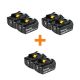Makita 18V LXT Lithium-Ion Battery 5.0Ah (2-Pack) and 18V LXT Battery 5.0Ah (2-Pack) with bonus 18V LXT Battery 5.0Ah (2-Pack) BL1850B-2-18502