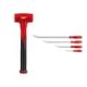 Milwaukee 28 oz. Dead Blow Hammer with Pry Bar Set 48-22-9150-48-22-9214