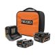 RIDGID 18V MAX Output 4.0 Ah and 2.0 Ah Batteries with 18V Charger AC8400240SB