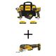 DEWALT ATOMIC 20-Volt MAX Lithium-Ion Cordless Combo Kit (2-Tool) and Oscillating Tool with (2) 2Ah Batteries, Charger and Bag DCK225D2WCS356B