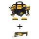 DEWALT 20-Volt Maximum Lithium-Ion Cordless Combo Kit (2-Tool) and ATOMIC 20-Volt MAX Cordless Brushless Oscillating Multi Tool DCK226D2WCS354B