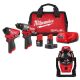 Milwaukee M12 FUEL 12-Volt Lithium-Ion Brushless Cordless Hammer Drill, Impact Driver, & M12 Fan Combo Kit w/2 Batteries & Bag 3497-22-0820-20