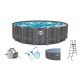Sunneday 24 ft. Round x 52 in. D Rattan Soft-Sided Oasis Pool 70024