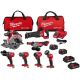 Milwaukee M18 FUEL 18-Volt Lithium-Ion Brushless Cordless Combo Kit (7-Tool) w/2 pack of 3.0ah Batteries 3697-27-48-11-1837