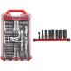 Milwaukee 3/8 in. Drive Metric Ratchet and Socket Mechanics Tool Set with PACKOUT Case & Impact Socket Set (40-Piece) 48-22-9482-49-66-7024