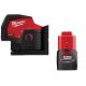 Milwaukee M12 12-Volt Lithium-Ion Cordless Green 125 ft. Cross Line and Plumb Points Laser Level with M12 CP 3.0 Battery Pack 3622-20-48-11-2430