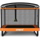 Gymax 6 ft. Orange Recreational Kids Trampoline W/Swing Safety Enclosure Indoor/Outdoor GYM07672