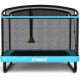 Gymax 6FT Blue Recreational Kids Trampoline W/Swing Safety Enclosure Indoor/Outdoor GYM07673