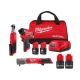 Milwaukee M12 FUEL 12-Volt Cordless 2-Tool Combo Kit with M12 FUEL 3/8 in. Right Angle Impact Wrench & (2) 2.5 Ah Batteries 3453-22HSR-2564-20-48-11-2425-48-11-2425