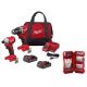Milwaukee M18 18V Lithium-Ion Brushless Cordless Compact Drill/Impact Combo Kit with SHOCKWAVE Screwdriving Drill Bit Set 3692-22CT-48-32-4024
