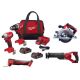 Milwaukee M18 18V Lithium-Ion Brushless Cordless Compact Drill/Impact Combo Kit (2-Tool) w/ Sawzall Reciprocating Saw & Multi-Tool 3692-22CT-2621-20-2630-20-2626-20