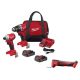 Milwaukee M18 18V Lithium-Ion Brushless Cordless Compact Drill/Impact Combo Kit (2-Tool) with Oscillating Multi-Tool 3692-22CT-2626-20